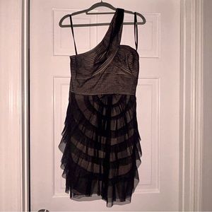 BCBG Max Azria evening dress size 6 asymmetric ruffle short